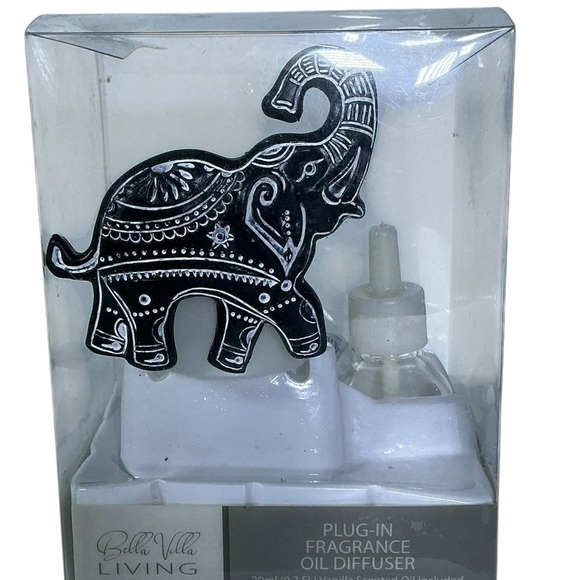 Bella Villa Living Elephant Fragrance Oil Diffuser Black and White - Picture 1 of 15